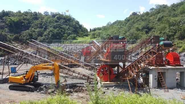 小型洗砂機使用現場